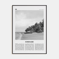Suriname Travel B&W Poster