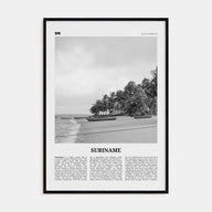 Suriname Travel B&W Poster