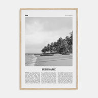Suriname Travel B&W Poster