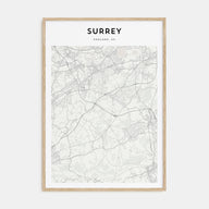 Surrey Map Portrait Poster