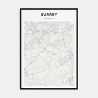 Surrey Map Portrait Poster