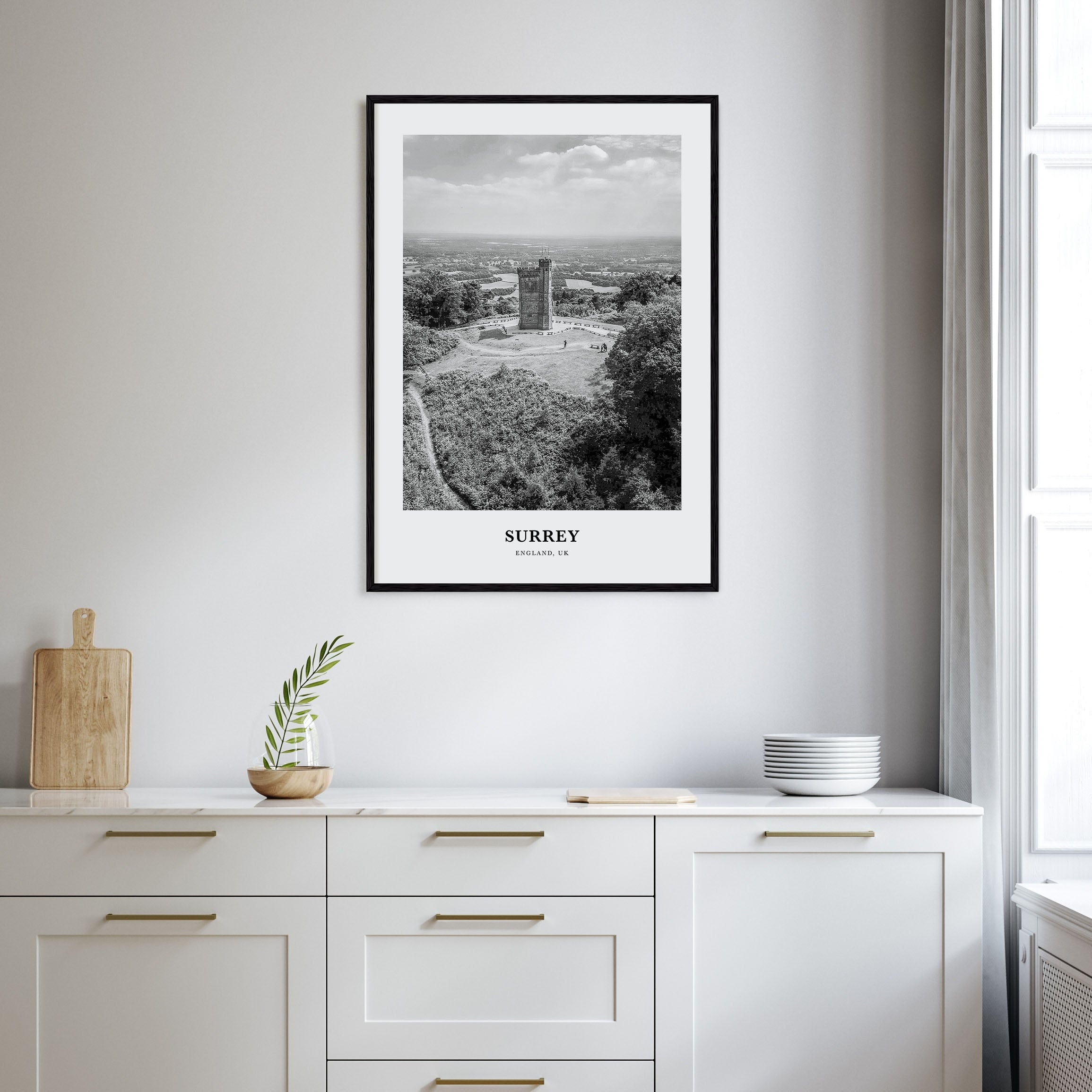 Surrey Portrait B&W Poster