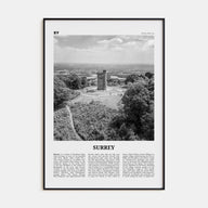 Surrey Travel B&W Poster