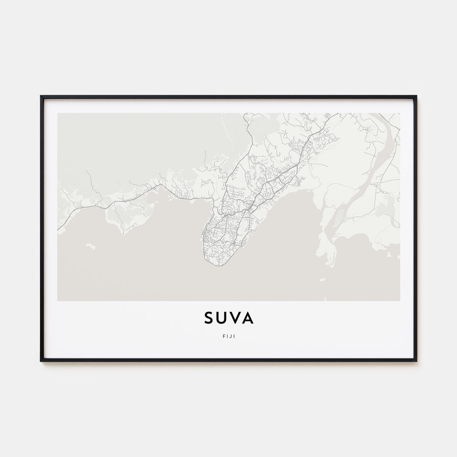 Suva Map Landscape Poster