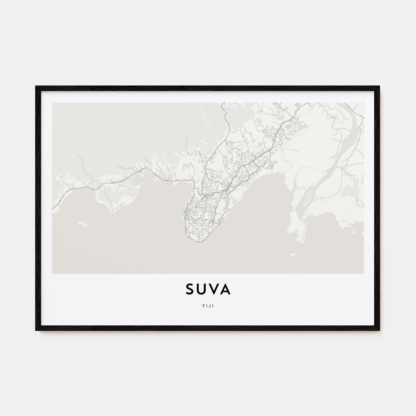 Suva Map Landscape Poster