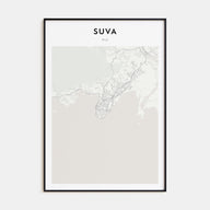 Suva Map Portrait Poster