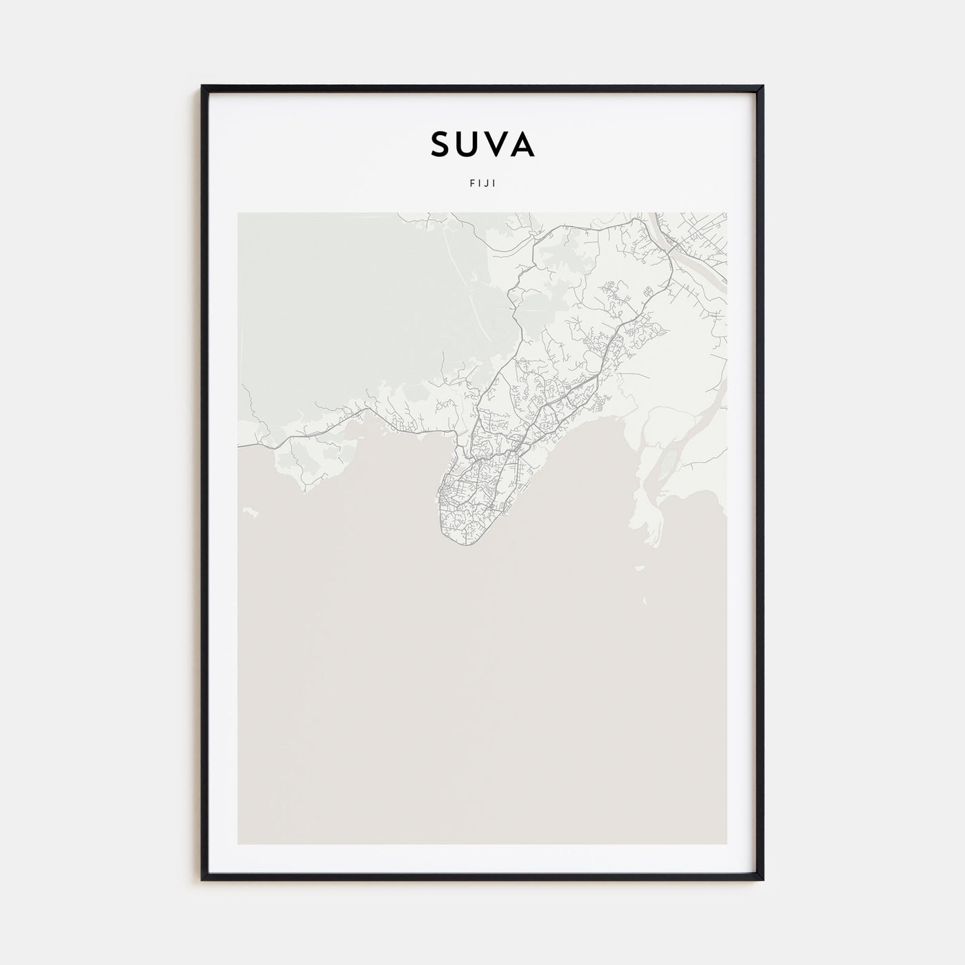 Suva Map Portrait Poster