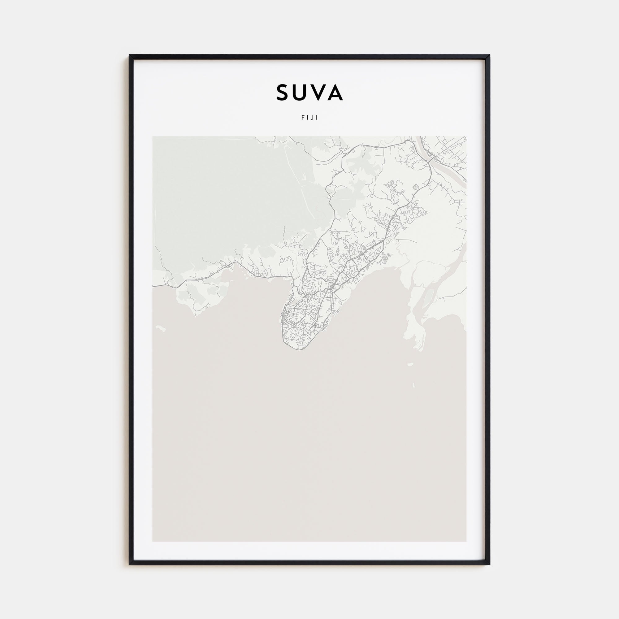 Suva Map Portrait Poster