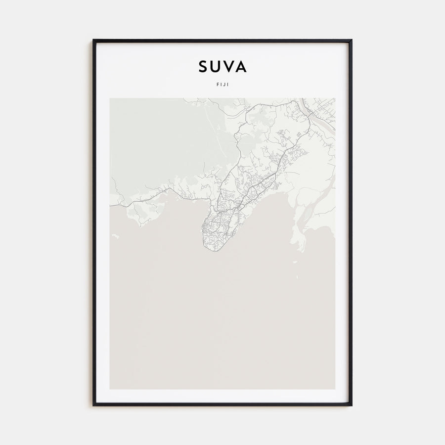 Suva Map Portrait Poster