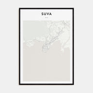 Suva Map Portrait Poster