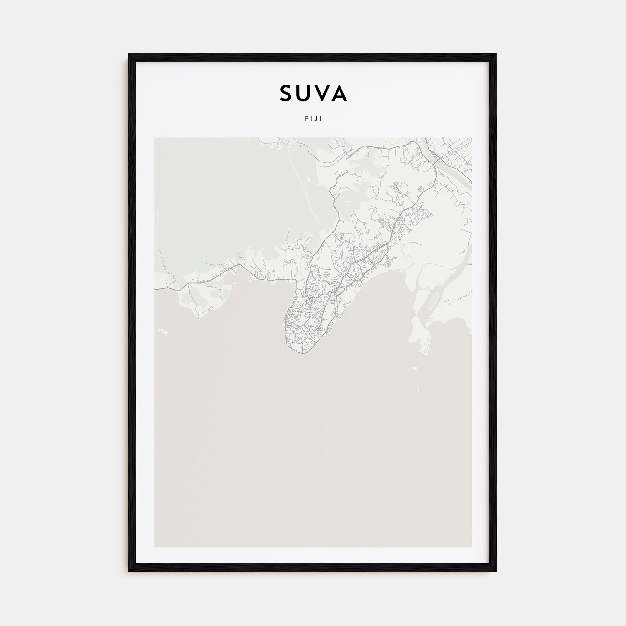 Suva Map Portrait Poster