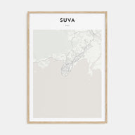 Suva Map Portrait Poster