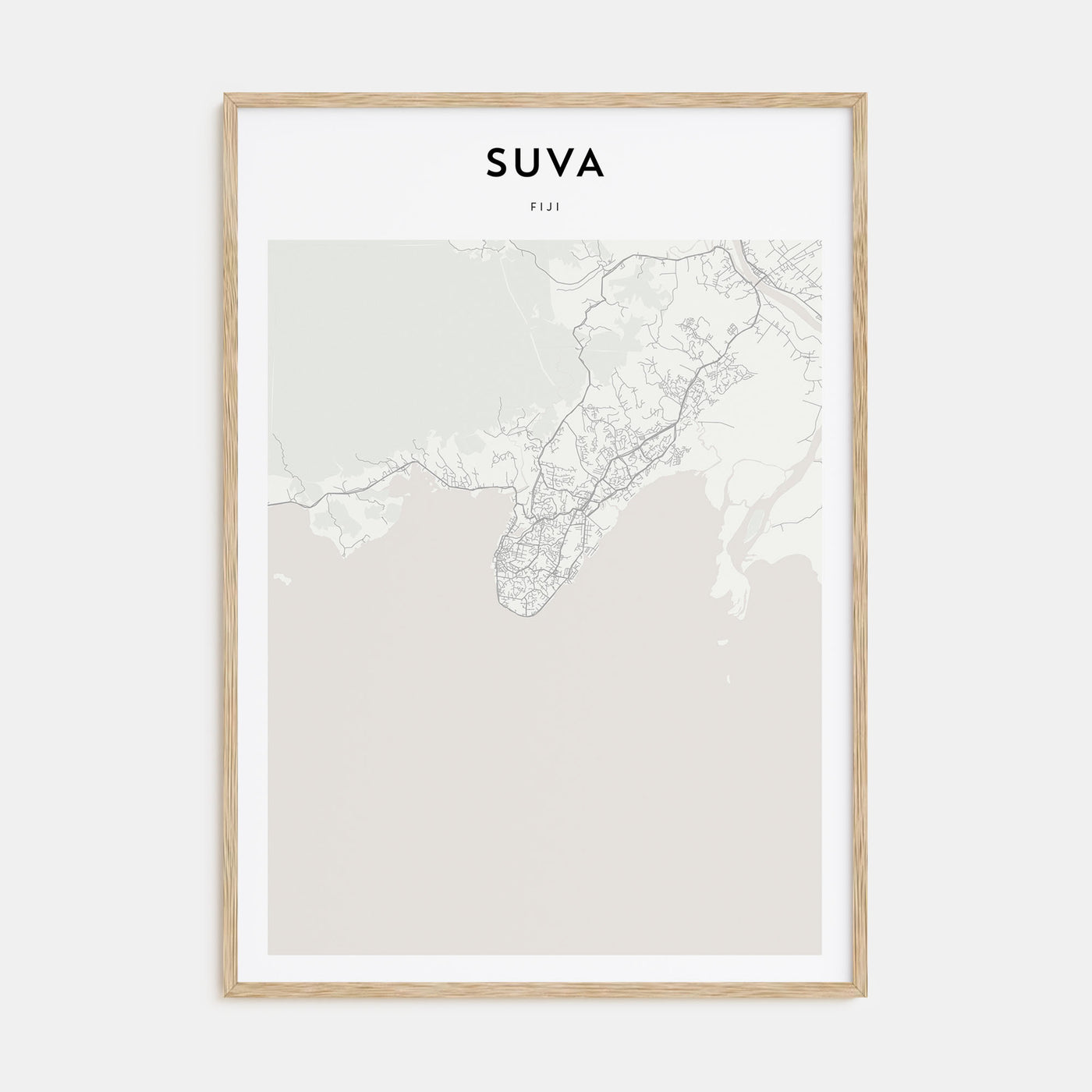 Suva Map Portrait Poster