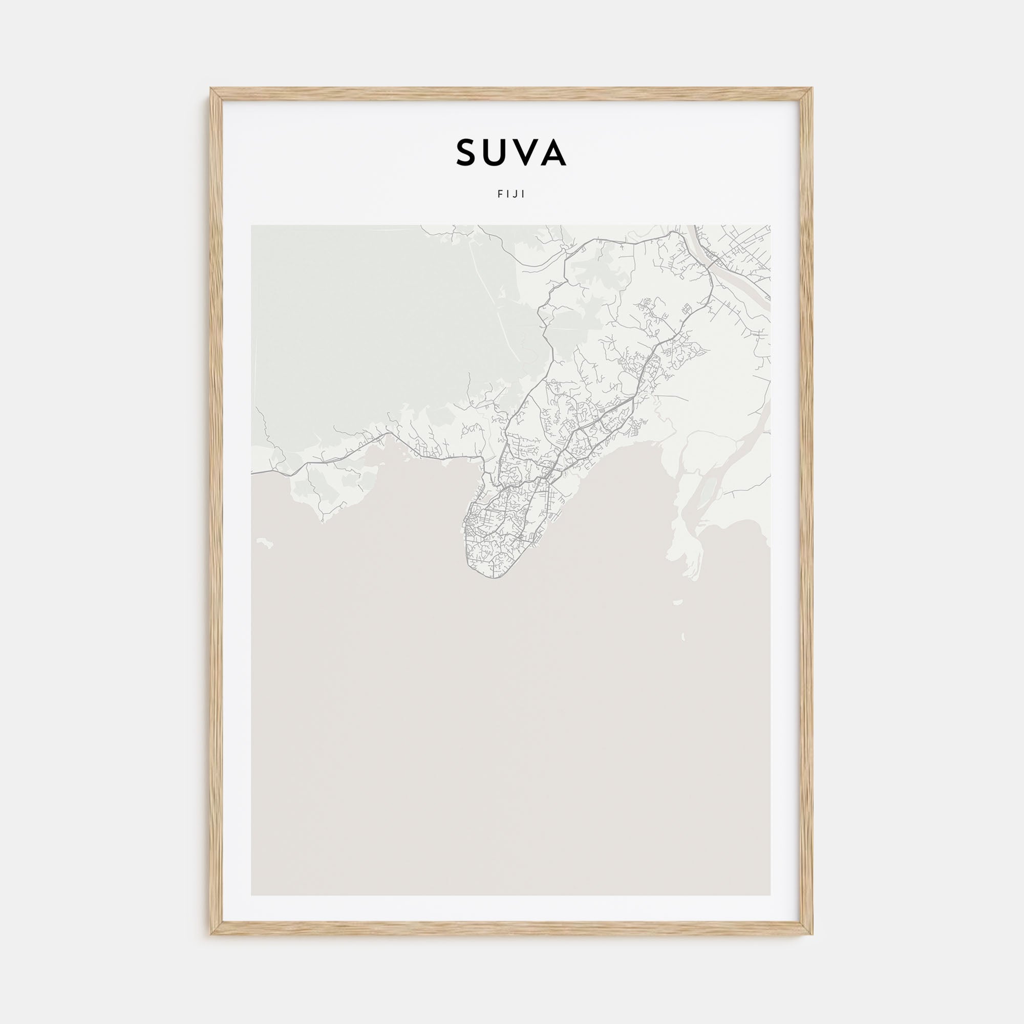 Suva Map Portrait Poster