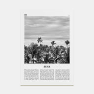 Suva Travel B&W Poster