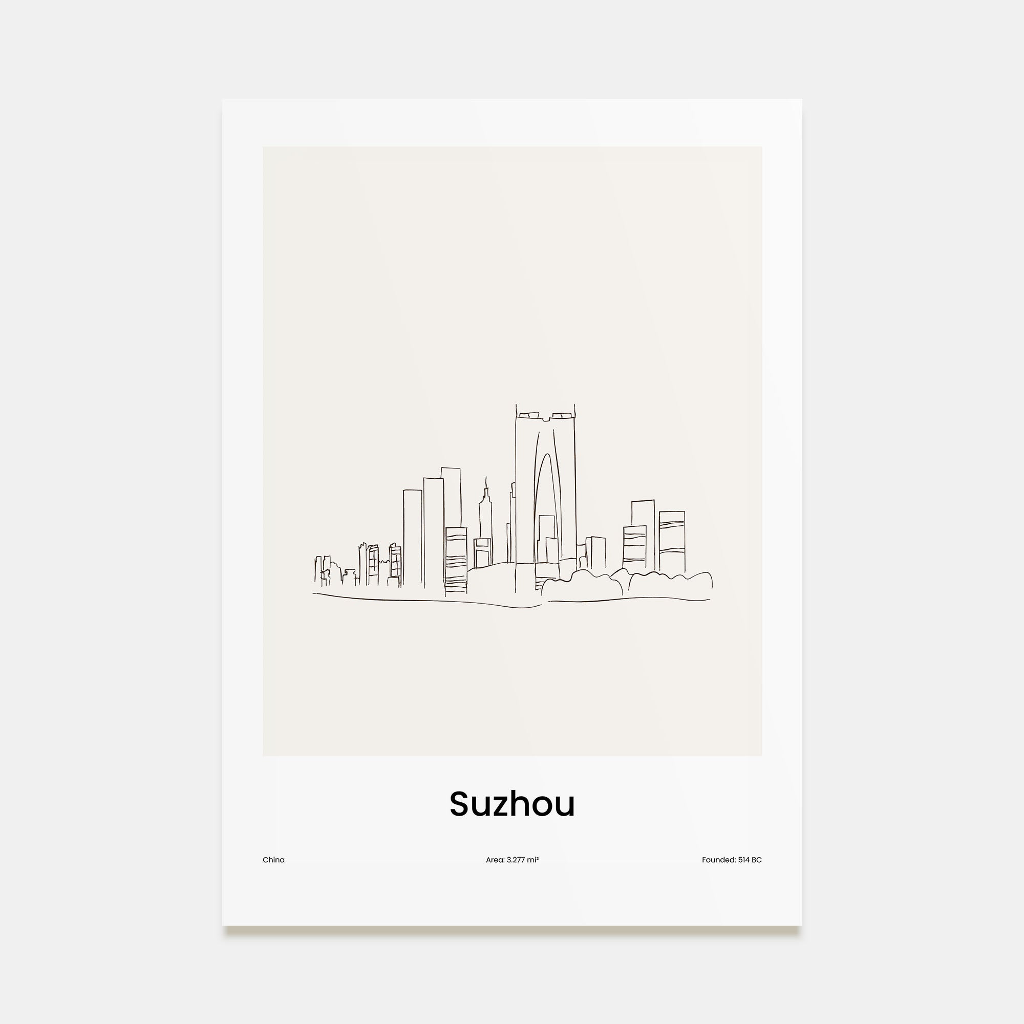 Suzhou Drawn Poster