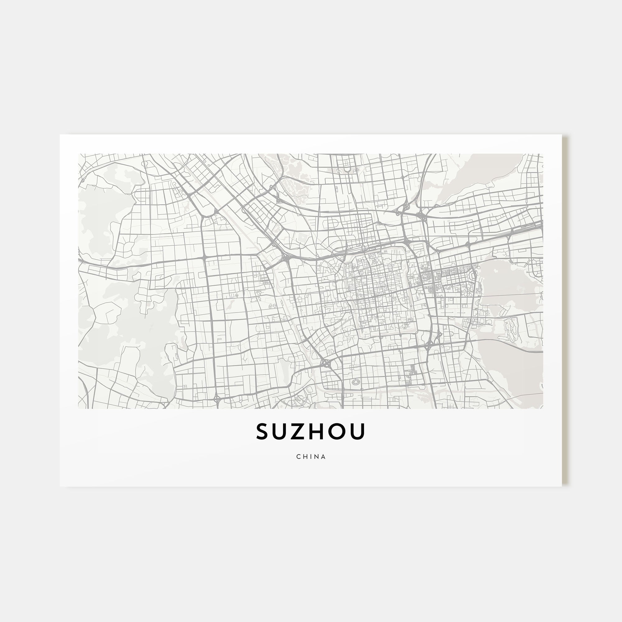 Suzhou Map Landscape Poster