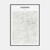 Suzhou Map Portrait Poster