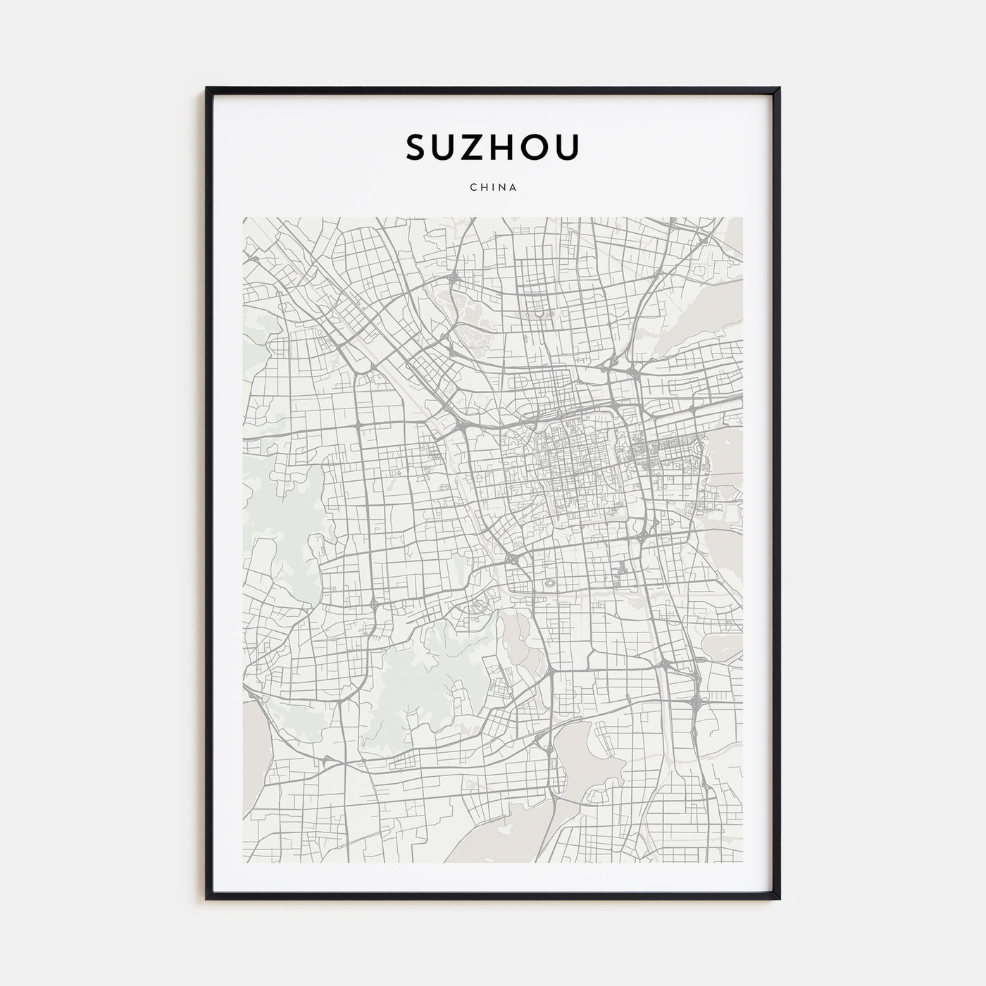 Suzhou Map Portrait Poster
