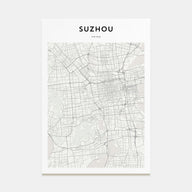 Suzhou Map Portrait Poster
