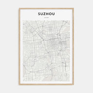 Suzhou Map Portrait Poster