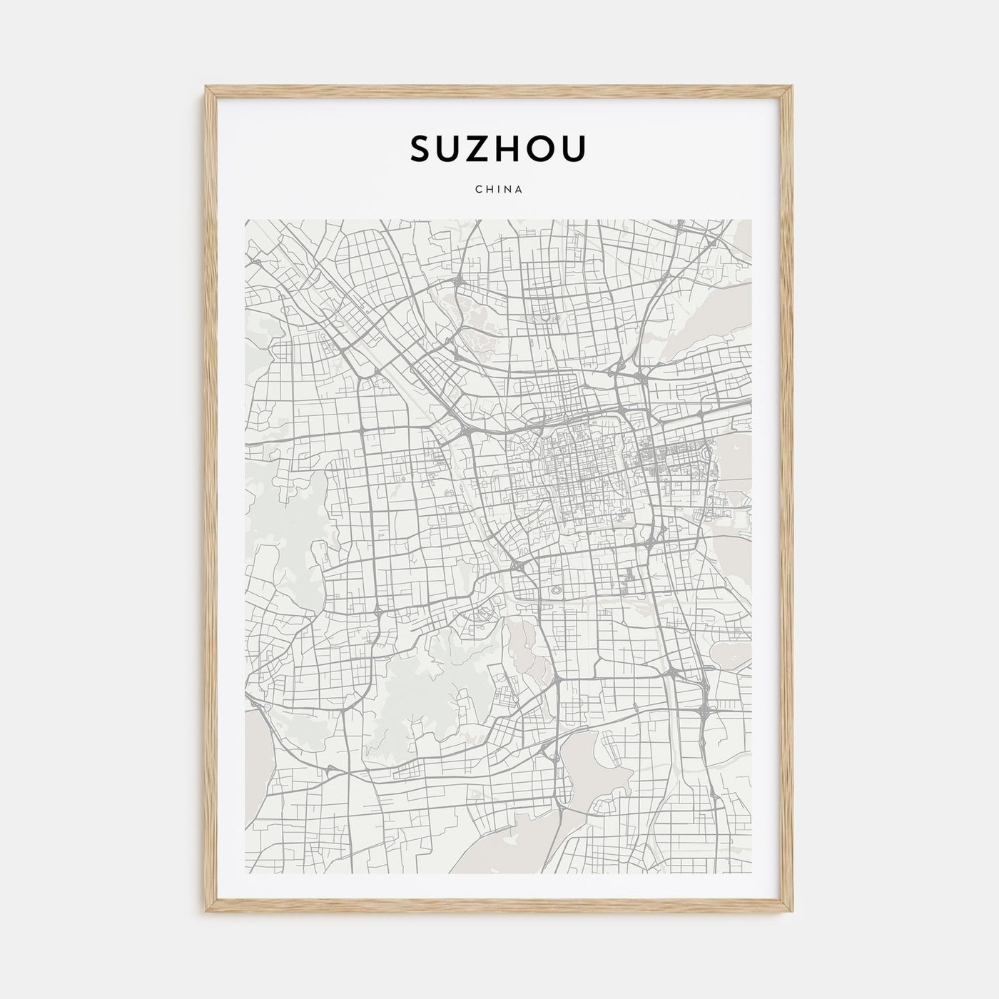 Suzhou Map Portrait Poster