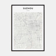 Suzhou Map Portrait Poster