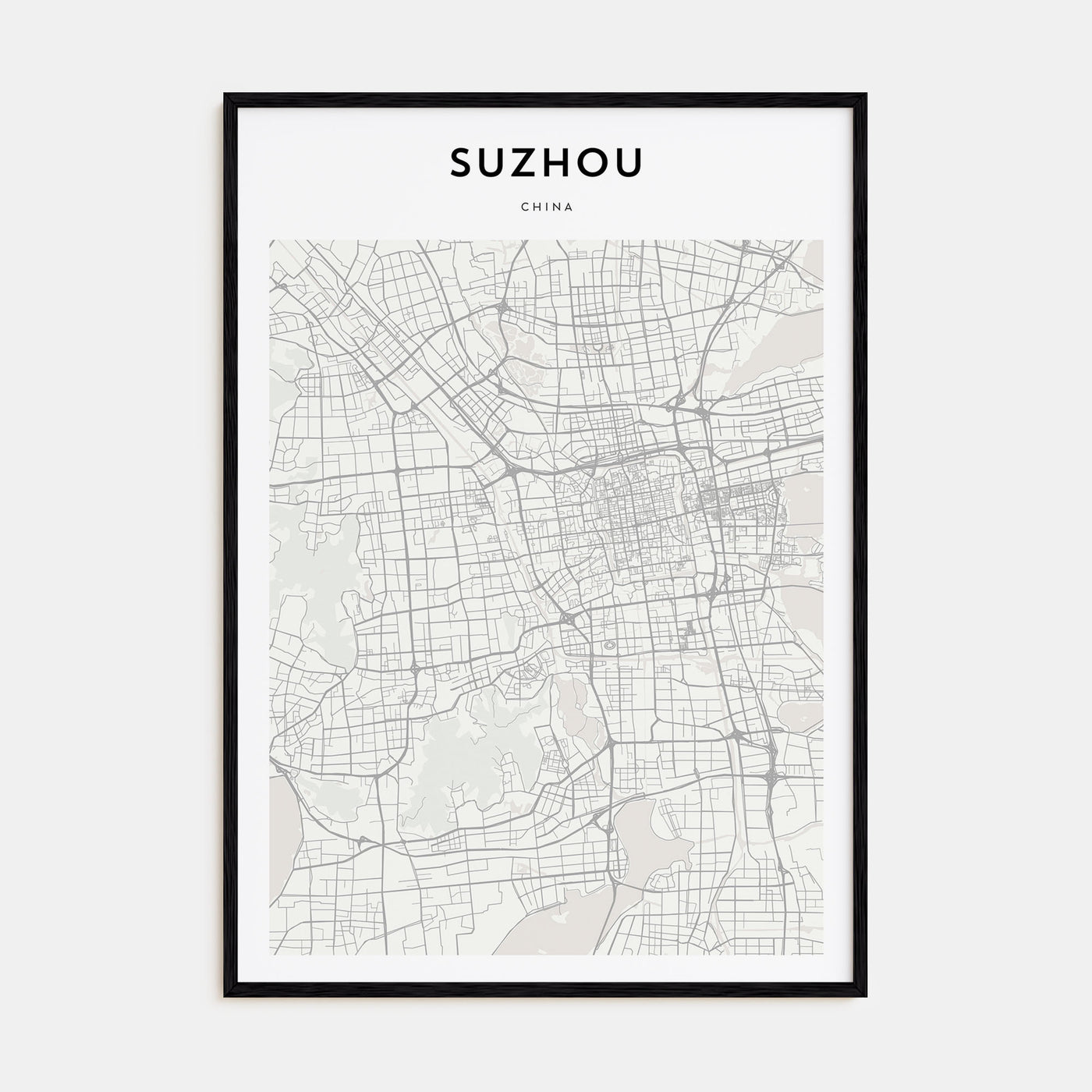 Suzhou Map Portrait Poster