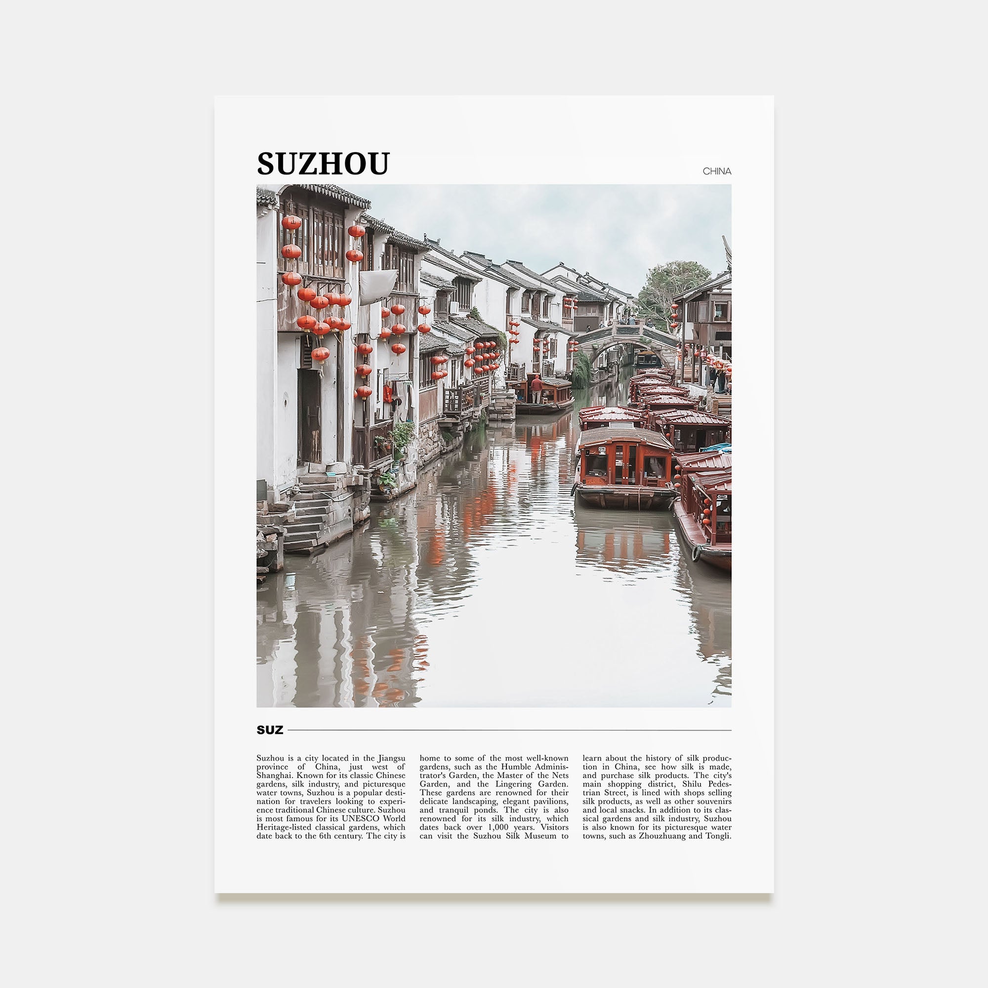 Suzhou Travel Color Poster