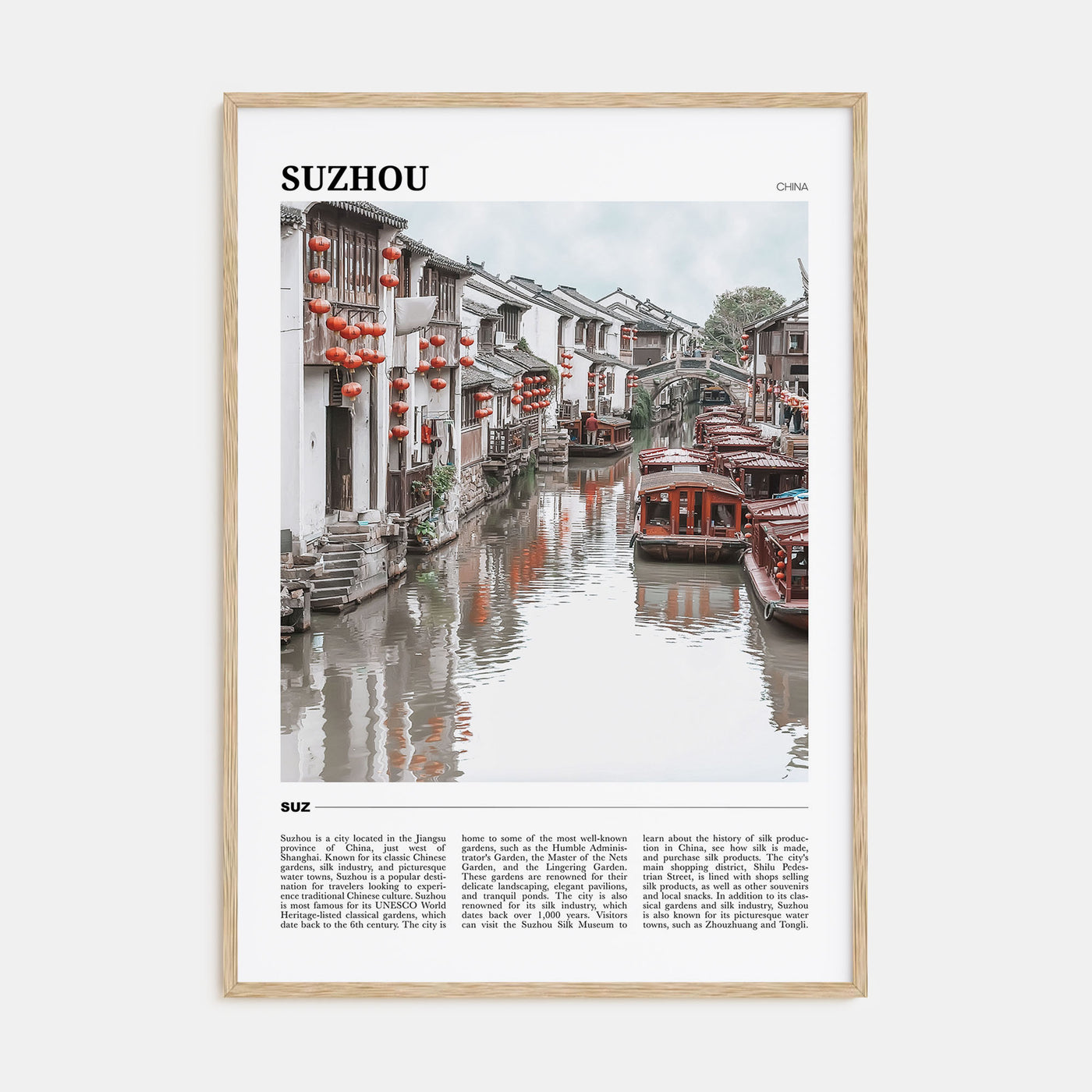 Suzhou Travel Color Poster