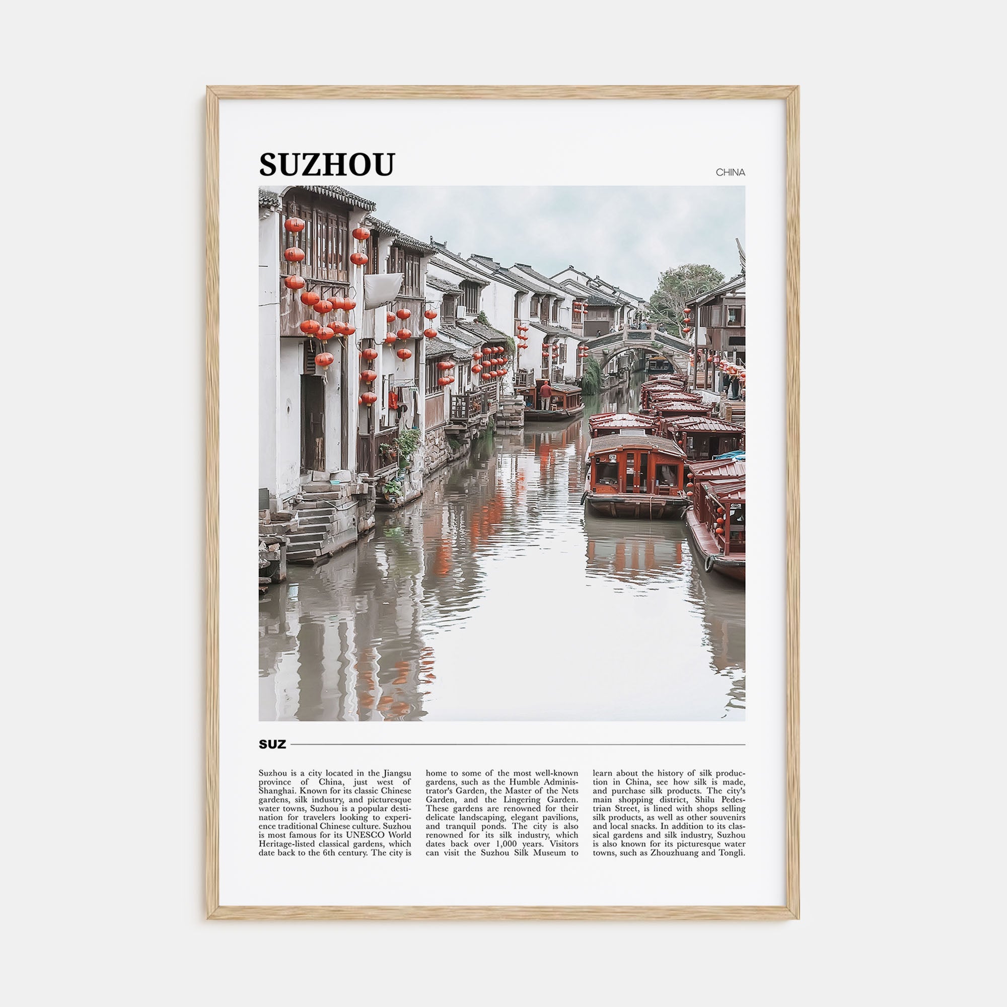 Suzhou Travel Color Poster