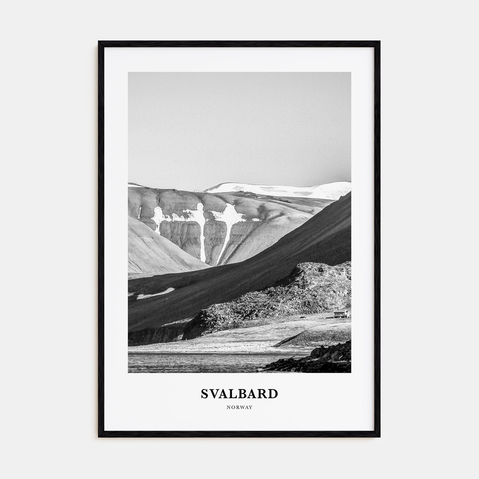 Svalbard Portrait B&W Poster