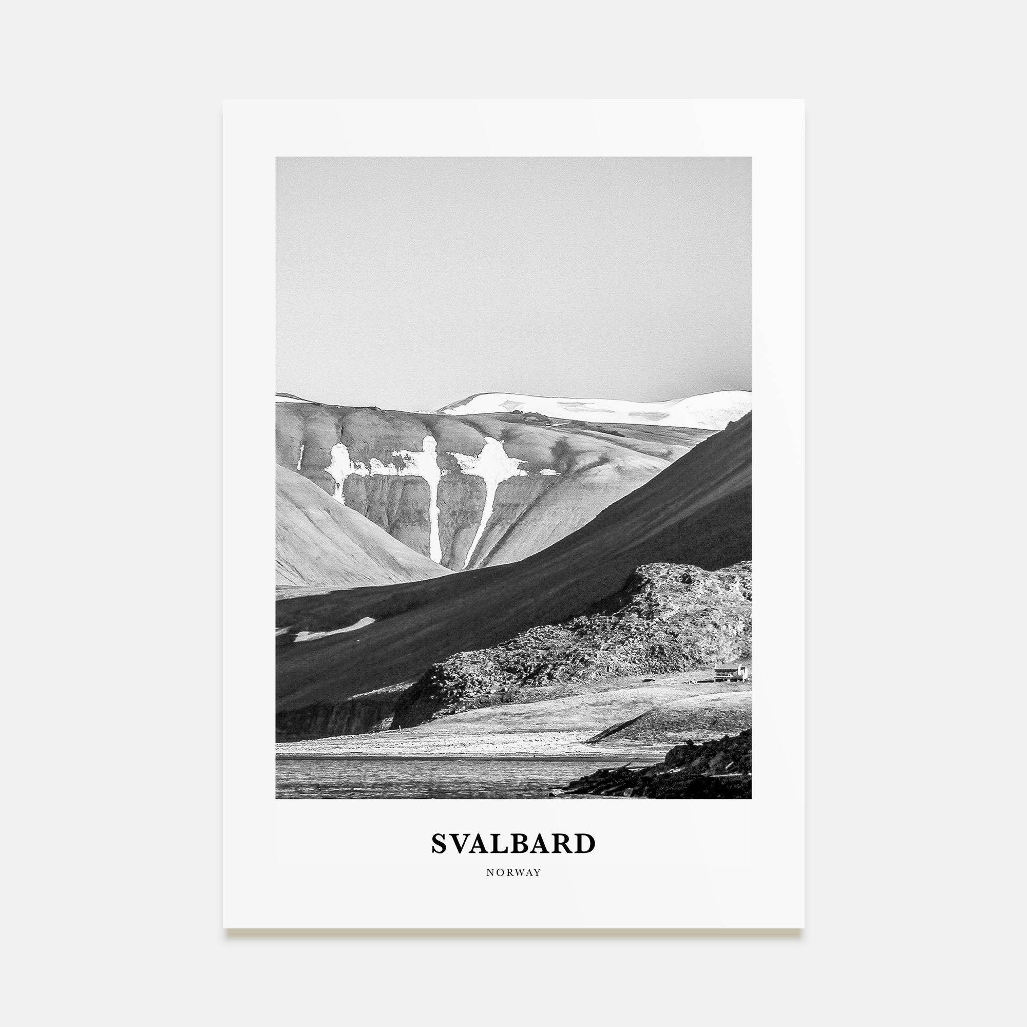 Svalbard Portrait B&W Poster