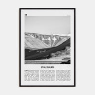 Svalbard Travel B&W Poster