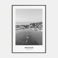 Swanage Portrait B&W Poster