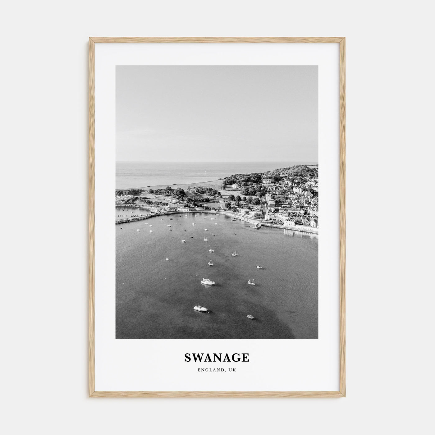 Swanage Portrait B&W Poster