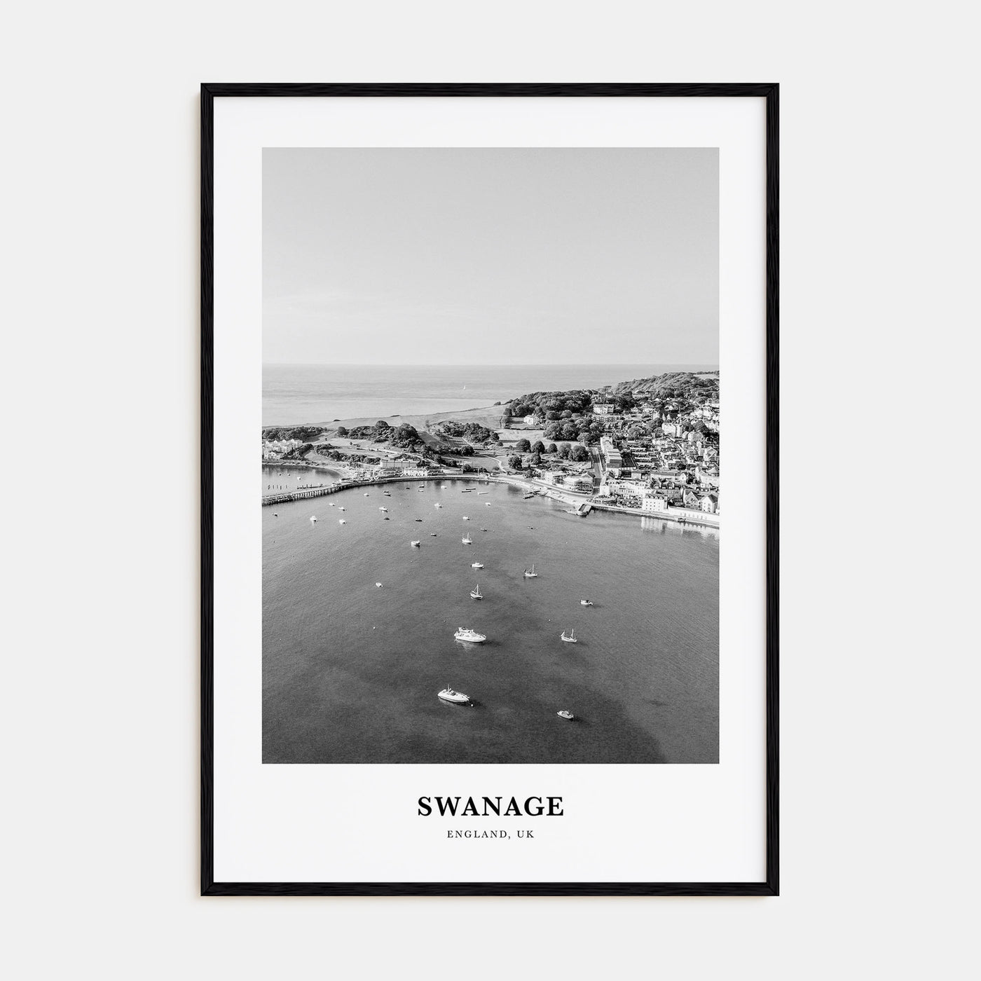 Swanage Portrait B&W Poster