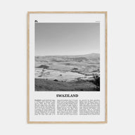 Swaziland Travel B&W Poster