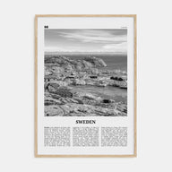 Sweden Travel B&W Poster