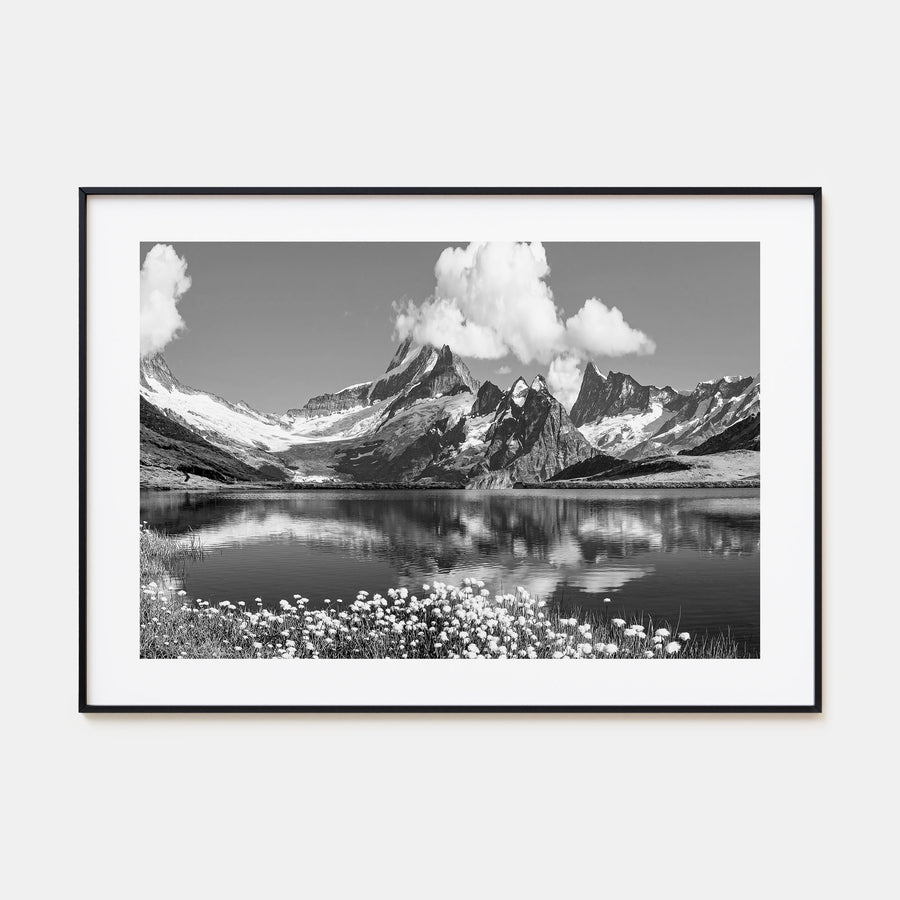 Switzerland Landscape B&W Poster