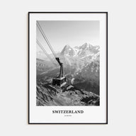 Switzerland Portrait B&W Poster