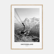 Switzerland Portrait B&W Poster