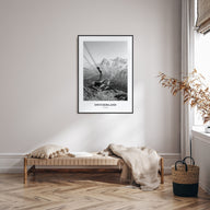 Switzerland Portrait B&W Poster