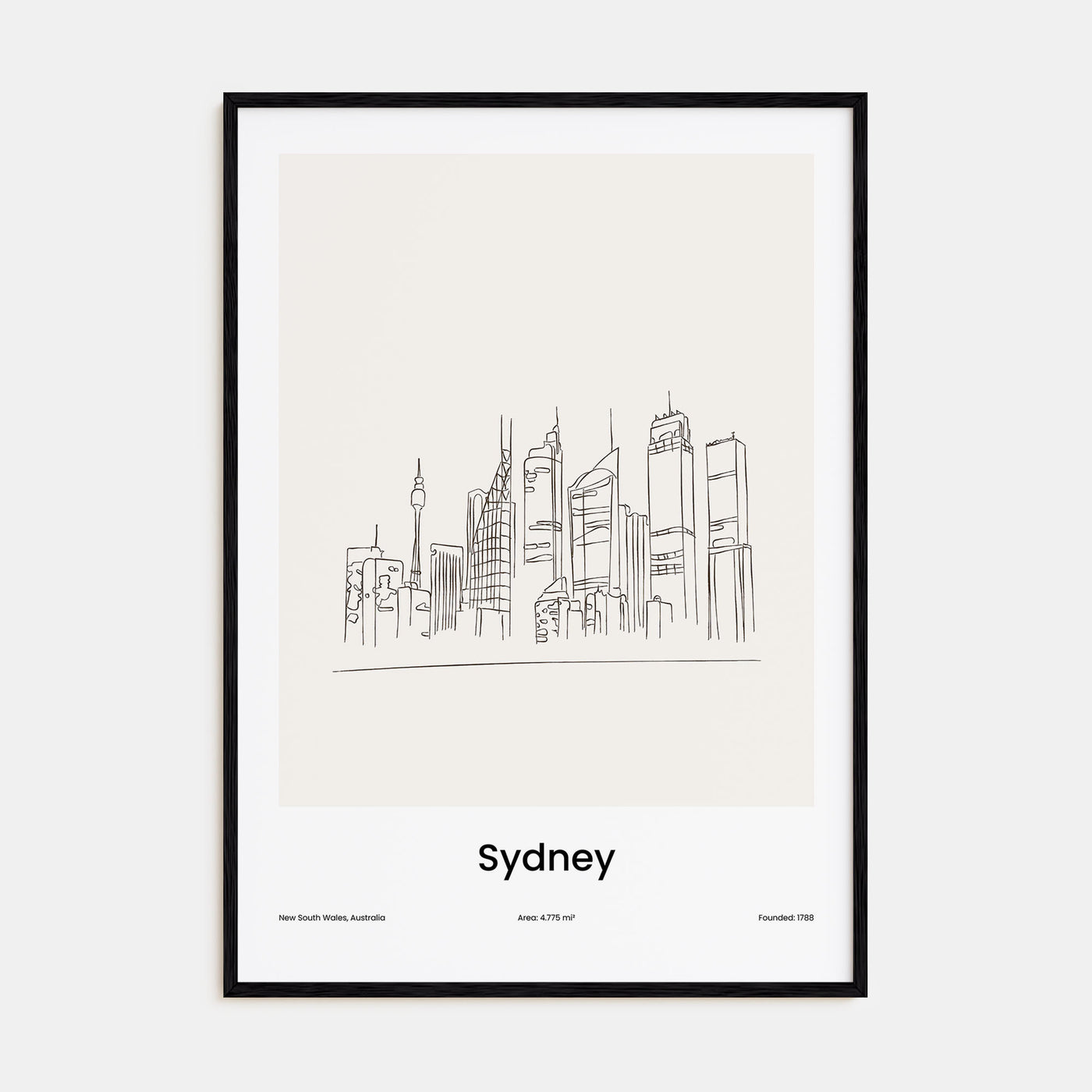 Sydney Drawn No 1 Poster