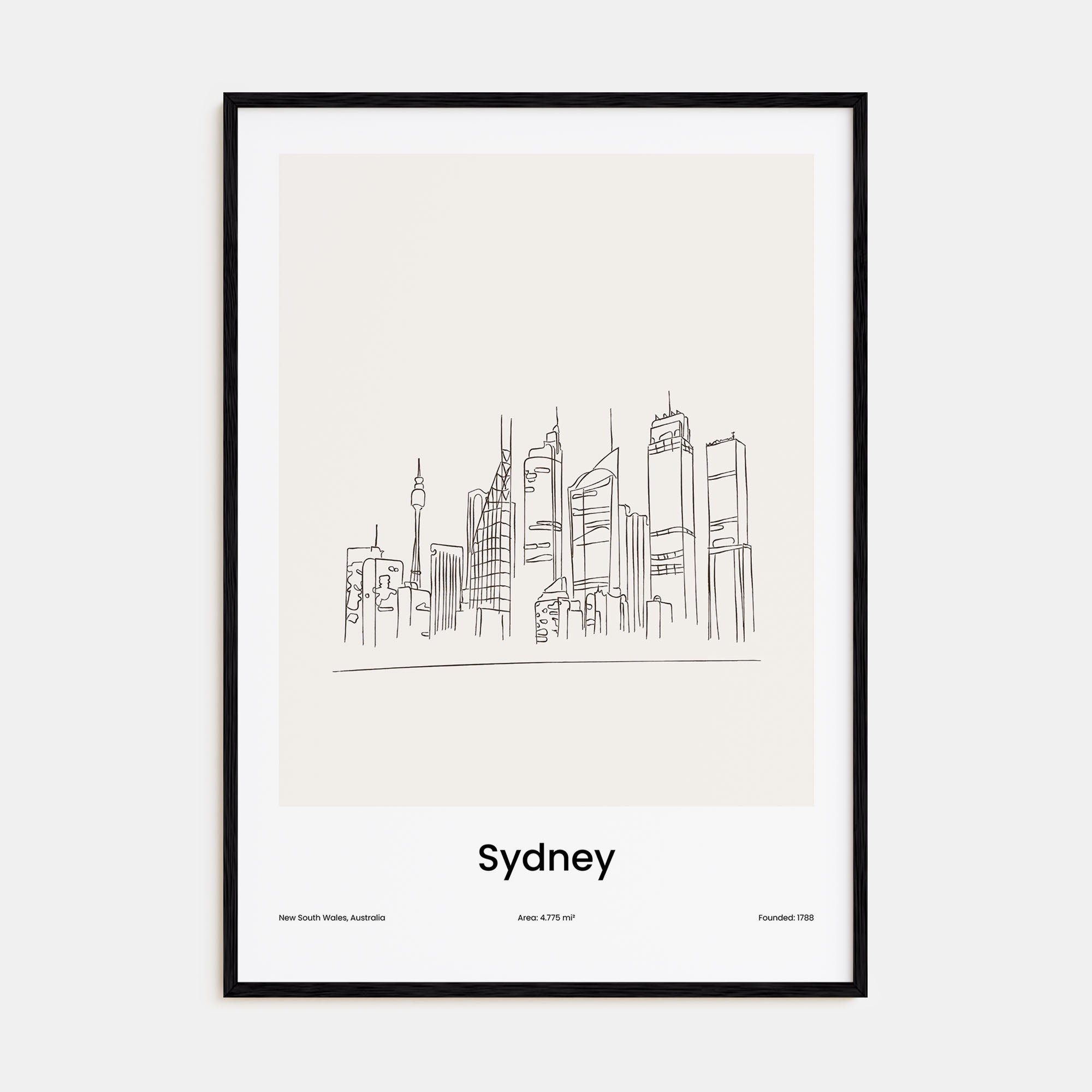Sydney Drawn No 1 Poster