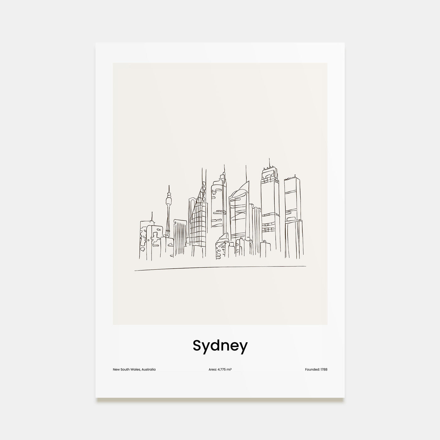 Sydney Drawn No 1 Poster
