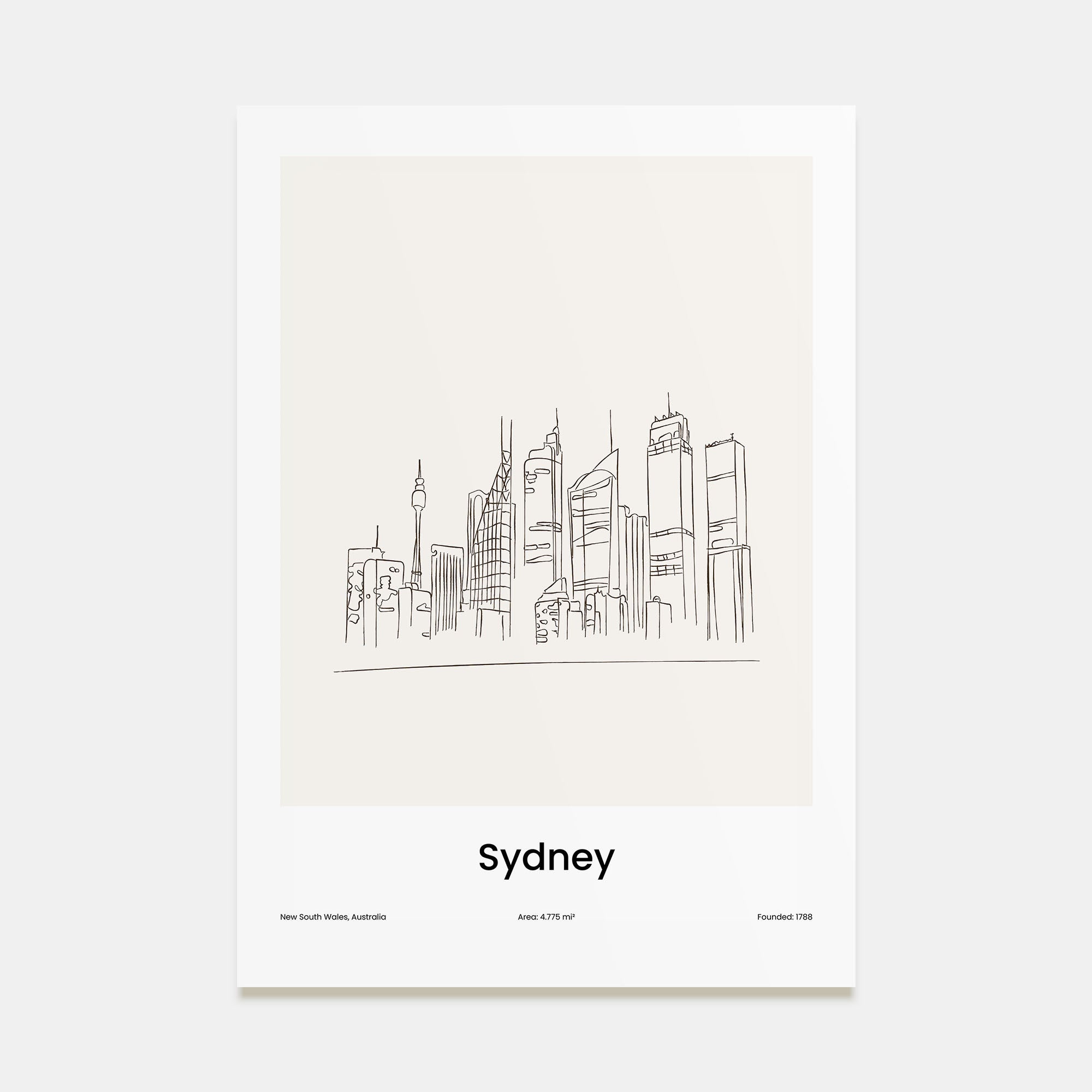Sydney Drawn No 1 Poster