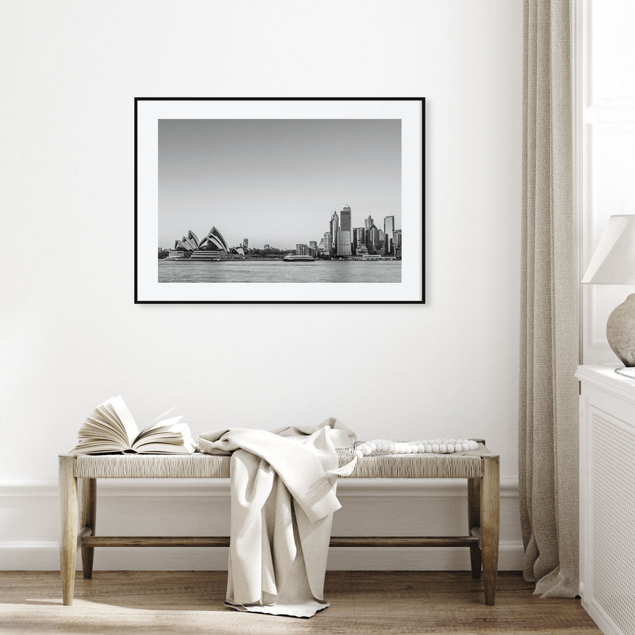 Sydney Landscape B&W No 2 Poster