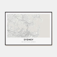 Sydney Map Landscape Poster
