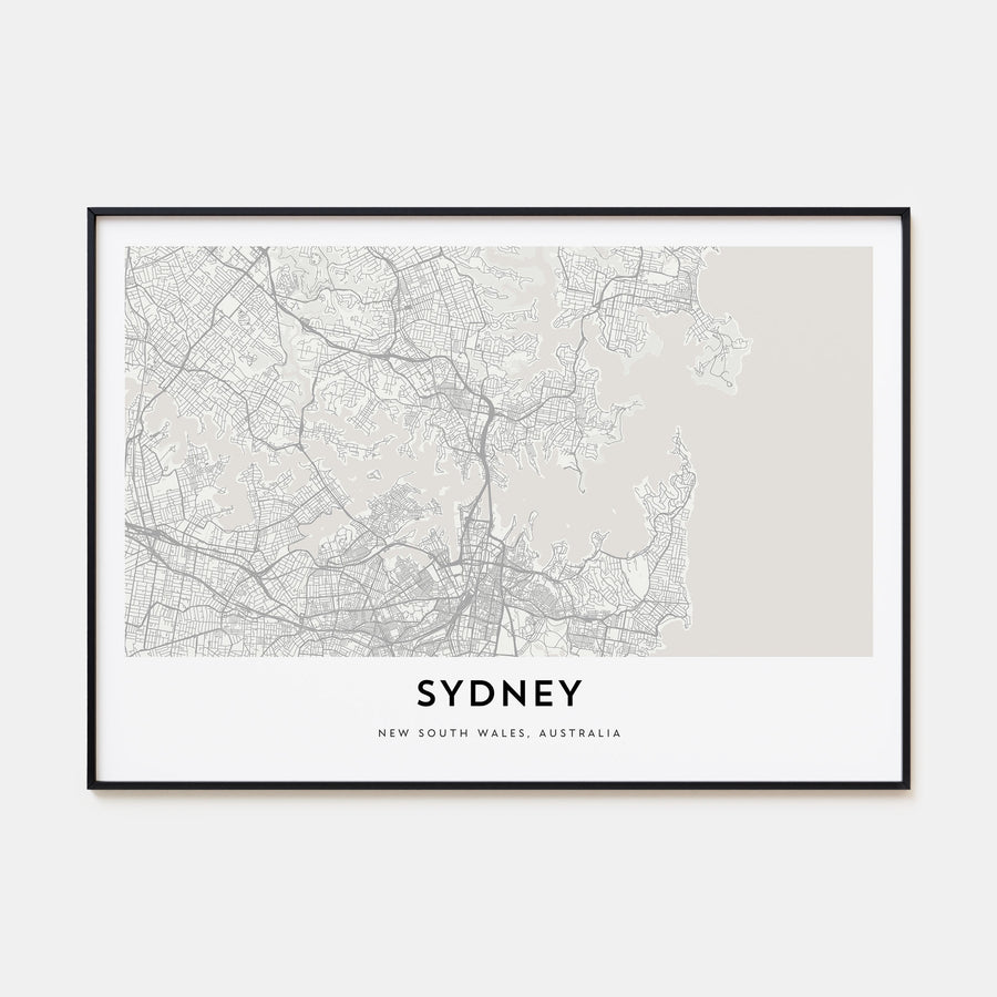 Sydney Map Landscape Poster